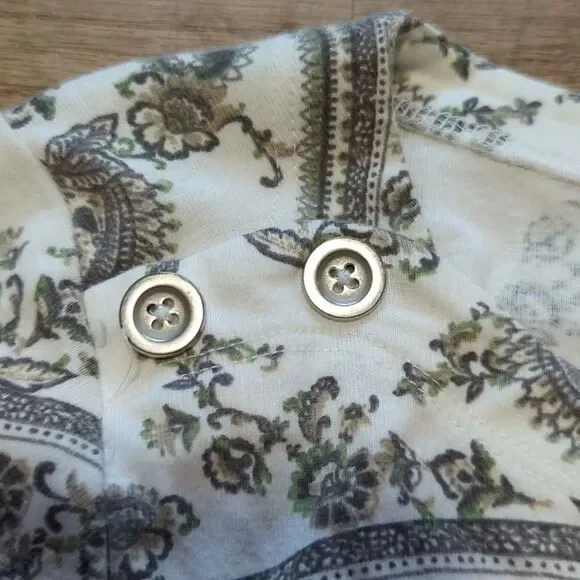 Women's Croft & Barrow white paisley print blouse size XXL - Picture 3 of 4